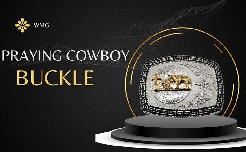 WMG Western Belt Buckles for men women - Praying Rodeo Cowboy Belt Buckle for Men Women - Fits Up to 2 Inch Belts - Image 4